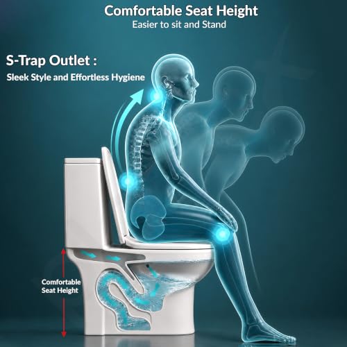Image of Plantex Ceramic Single Suite Commode /Western Toilet /Water Closet /Commode with Soft Closing Toilet Seat - S Trap (Iris, White)