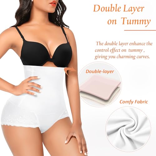 Image of Werena Tummy Control Shapewear Underwear for Women High Waisted Body Shaper Panties Shaping Briefs