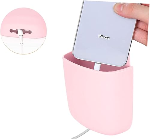 Miniatura 5 de Soporte para control remoto, juego de 4, caja de almacenamiento adhesiva para montaje en pared, organizador de teléfono de pared, soporte para