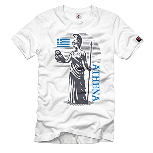 T-shirt Athena Pallas en coton blanc taille XXL mythologie grecque