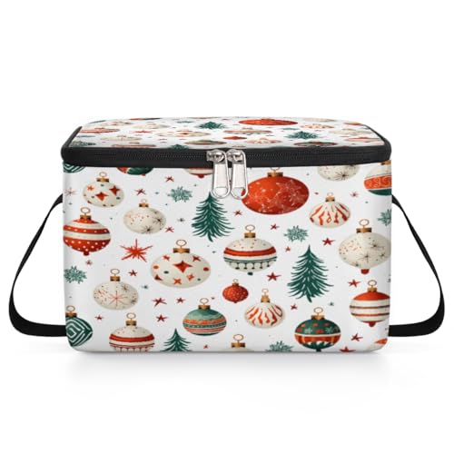 Christmas Decoration Lunch Bags for Women Men 9 Cans, Hot & Cold Food Delivery Bag Insulated Grocery Bag Insulated Lunch Box Cooler Bag for Office Work Picnic Beach