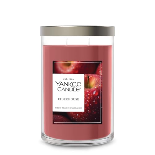 Image of Yankee Candle Large Tumbler Scented Candle with up to 80 Hour Burn Time, Premium Plant Wax Blend for Consistent Burn, 20 oz Tumbler Candle with Room Filling Fragrance, Ciderhouse