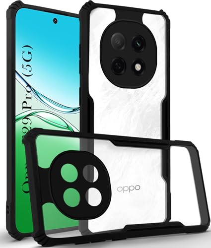 Image of Jkobi Back Cover Case for Oppo F29 Pro (Shockproof with Polycarbonate Clear Panel | Professional Black)