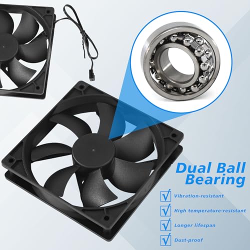 Ventiladores de 120mm Glooglitter a 3000 rpm con bajo ruido y larga vida útil para PC 4