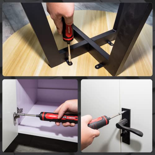 Kitluck TLCD0301 Electric Screwdriver, 4V Power Cordless Screwdriver Rechargeable Set With Li-Ion Battery thumb #6