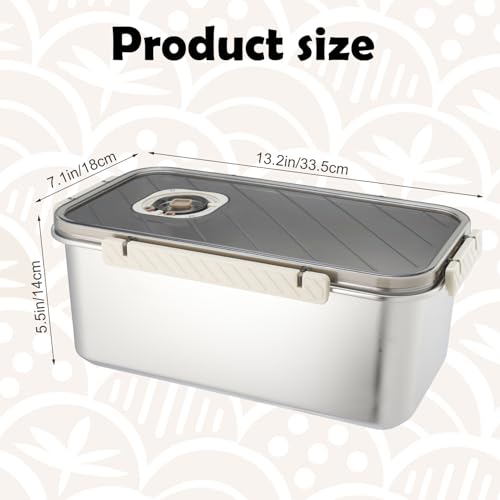 CODOHI Bread Box for Homemade Bread, Time Recording Bread Storage Container with Lid, Airtight Fresh Bread Holder bin For Kitchen Countertop, Dishwasher Safe