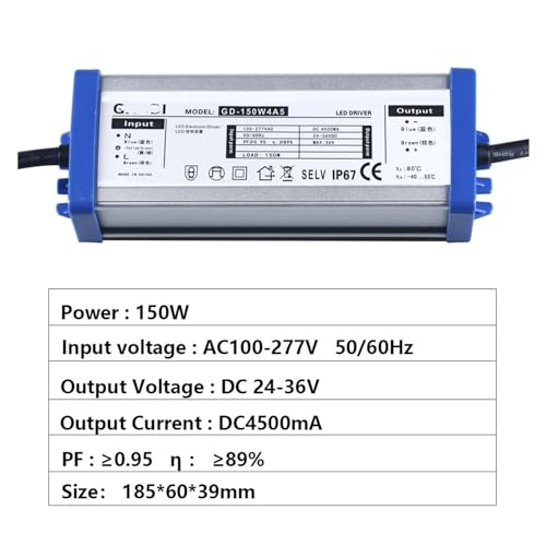 Alimentation LED 150W étanche AC100-277V transformateur d'éclairage haute puissance - 3