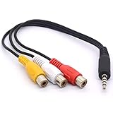 3.5 to RCA Audio Splitter Cable, 3.5mm Mini 1/8
