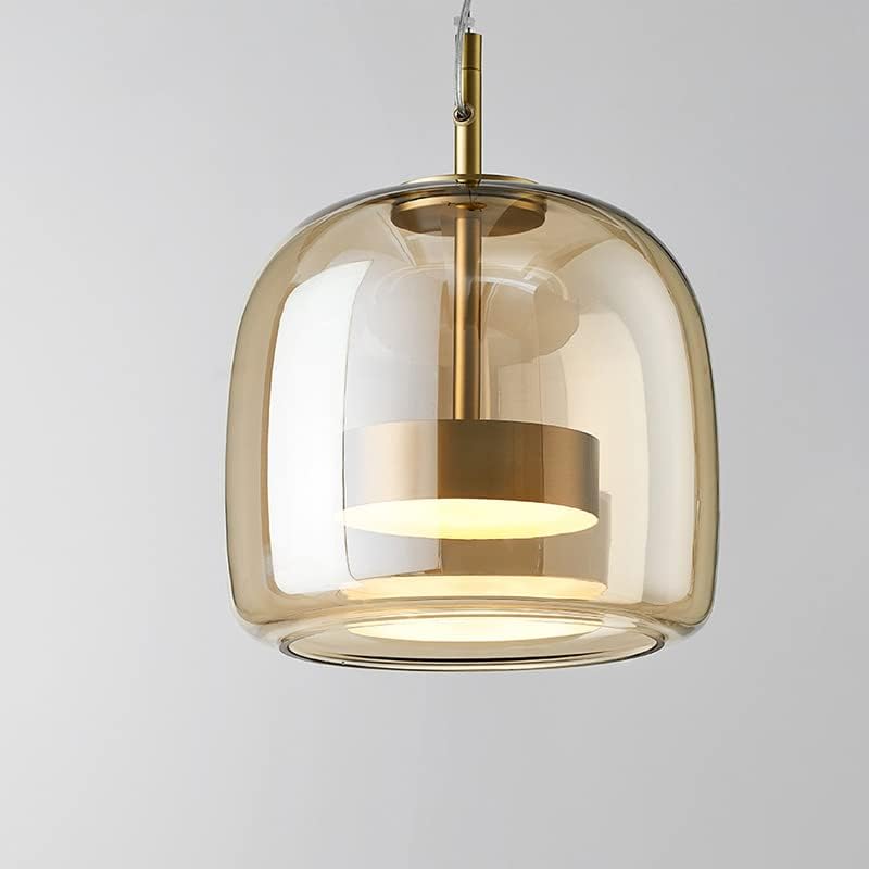 HDC 1 Light LED Glass Amber Gold Pendant Ceiling Light - Warm White-image-30