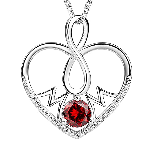 Pendentif cardiaque sans fin finitions de qualité pour femme