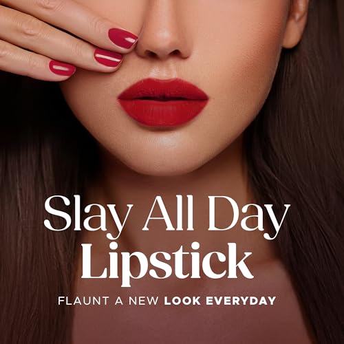Image of Hilary Rhoda Slay All Day Matte Lipstick | Transfer-proof & Smudge-proof | Long-Lasting & Premium Creamy Lipstick | Waterproof & Vibrant Colour lipstick | 2.6g (Mocha Brown - Shade 16)
