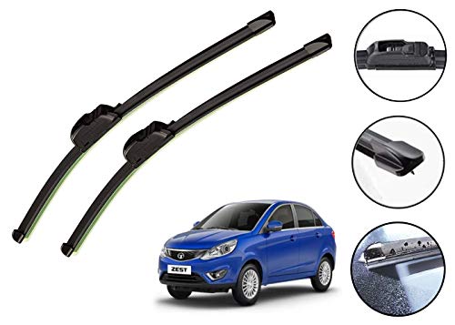 Image of Auto Hub Car Wiper Blades Compatibility With TATA Zest - Set of 2 Pcs (D-24,P-14)