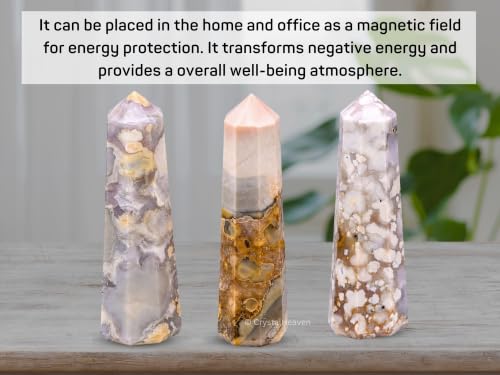 Image of Crystal Heaven Certified Conglomerate Jasper Crystal Tower Obelisk Point For Chakra, Healing & Balancing-Aaa Grade Original Certified Gemstone Agate For Reiki Meditation Yoga Spiritual (3-4 Inches)