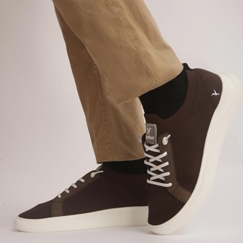 Image of YOHO Trip Sneakers for Men | Stylish Casual Shoes with Elastic Laces | Comfortable, Stretchable & Ultra-Lightweight | Premium Breathable Mesh Fabric