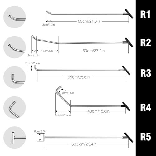 Image of LadyRosian Dent Repair Rods Tools 27PCS Paintless Dent Repair Kits with Stainless Steel Taper Head Tools for Car Auto Body Dents Hail Damage Removal