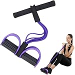 Corde de tension multifonctionnelle, bande de résistance de pédale avec poignées, tire-bande de yoga élastique à 6 tubes, corde de tension en caoutchouc naturel pour l'entraînement à domicile des abdominaux/bras/taille/jambes
