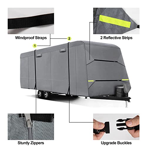 Nalone Travel Trailer Rv Cover Windproof Camper Cover Fit For 22'-24', Windproof Ripstop Extra Thick Motorhome Rv Cover #TOP3