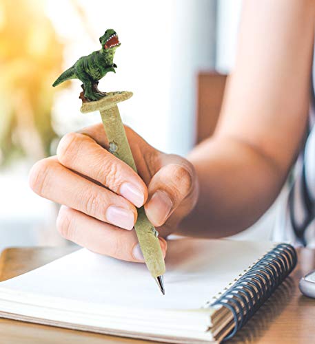 Planet Pens Tyrannosaurus Rex Novelty Pen - Fun & Unique Kids & Adults Office Supplies Ballpoint Pen, T-Rex Dinosaur Writing Pen Instrument For Cool Stationery School & Office Desk Decor Accessories - Thumbnail 6