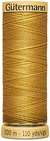 100% Natural Cotton Thread by Gutermann for Sewing and Quilting - 100m Spools - Colour Number WHT - 1 x 100m Spool