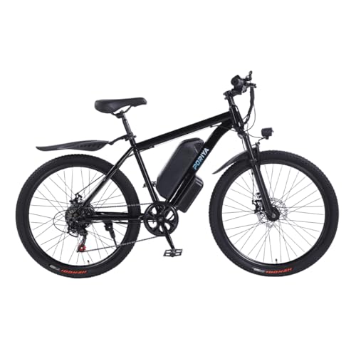 26" Full Suspension Commuter Mountain Bicycle for Adults, 7-Speed Folding Design, Dual Disc Brakes, Shock Absorbing Frame, All-Terrain Tyres, Adjustable Seat, Removable Design for Easy Storage