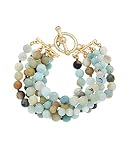 Kenneth Jay Lane 8-Row Amazonite Jade and Agate 19' Necklace or 8' Bracelet (8' Bracelet)