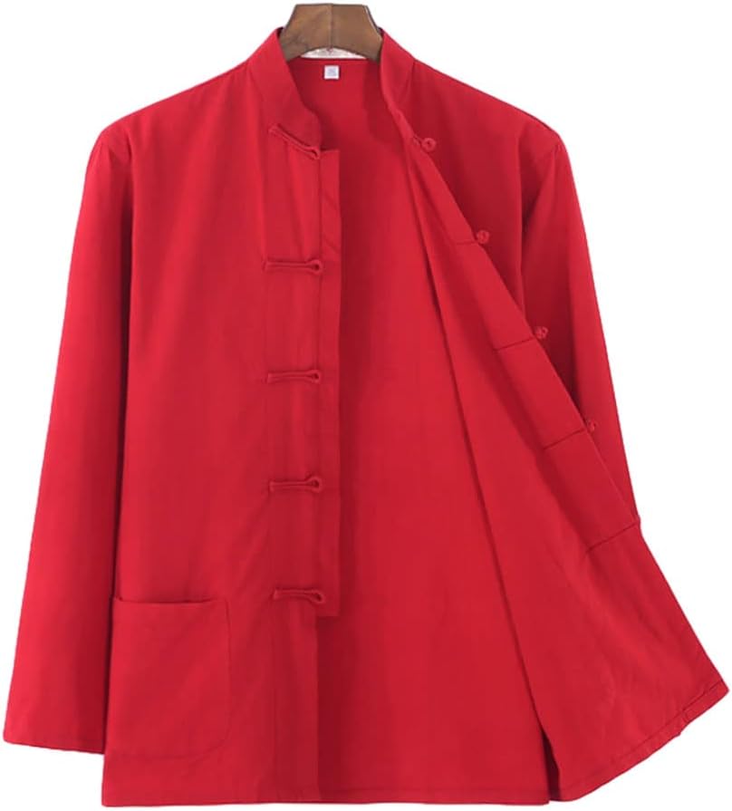 ZooBoo Traditional Long Sleeve Tang Kung Fu Uniform Men's Shirt - Image 2