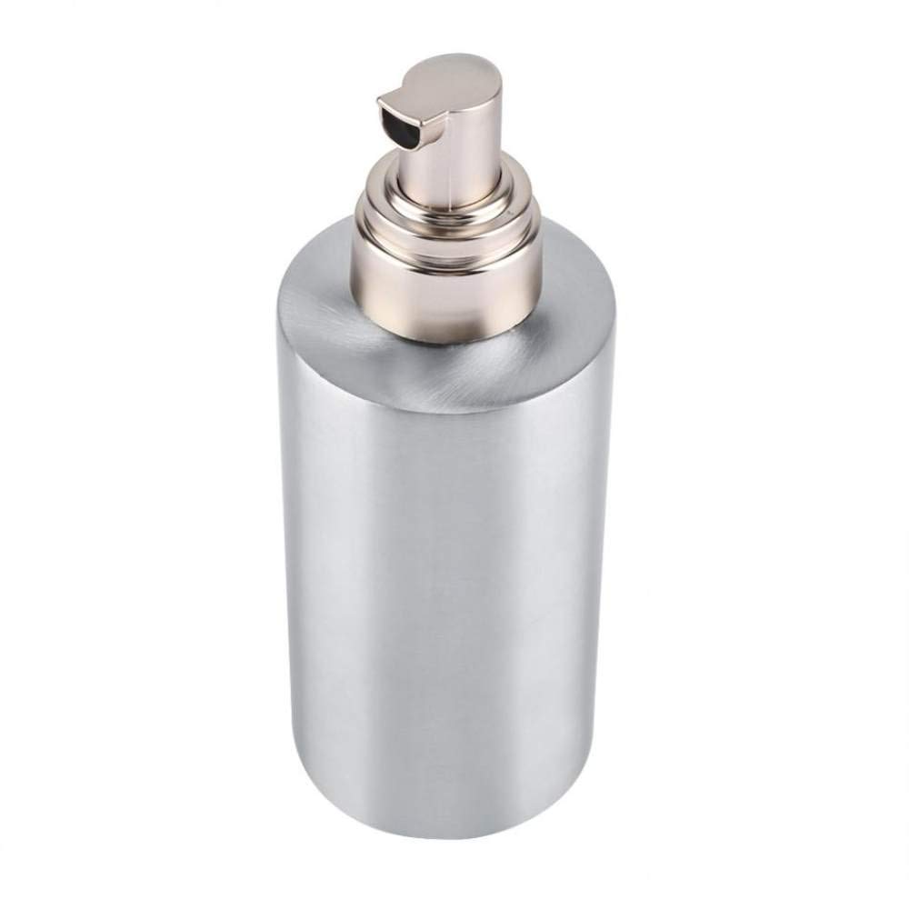 Distributeur Manuel de Lotion, Distributeur de Liquide de Savon de shampooing en Acier Inoxydable 304 pour Bouteille de Pompe à Savon de Salle de Bain de Cuisine de Bureau à Domicile, 350 ML