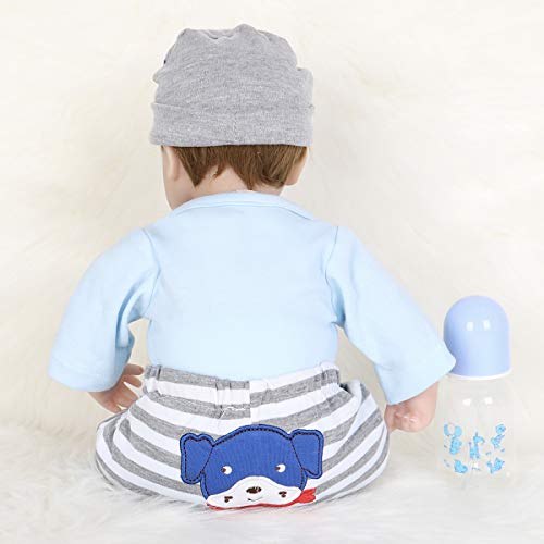 Muñeco bebé realista reborn de silicona 16 pulgadas miniatura 7