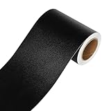 YENHOME Friso Para Pared Negro Cenefas Adhesivas Cocina 7.6x600cm Borde de Papel Pintado Autoadhesivo Cenefas Adhesivas para Espejo Baño Negro Papel Pared Dormitorio PVC Vinilo para Mueble