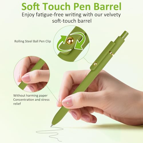 FIOVER Farbstifte, 6 Stück, bunte Gelstifte, mittlere Spitze 0,7 mm, glattes Schreiben, mehrfarbig für Tagebuch, Zeichnen, Kritzeln und Notizen