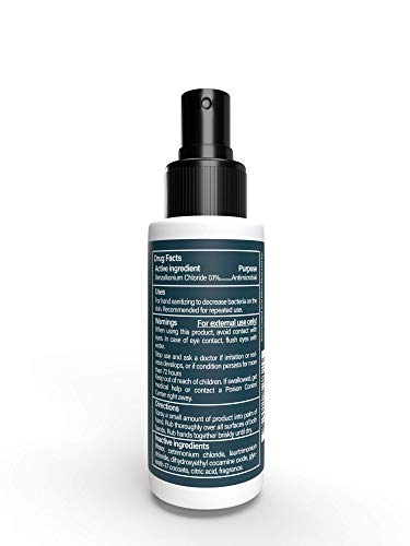 Bayes Moisturizing, Hydrating Hand Sanitizer Spray, Alcohol-Free - Kills 99.99% Of Germs & Helps Reduce The Risk Of Infections - Made In Usa - Eucalyptus Lavender, 8 Oz, 3 Pack #TOP2