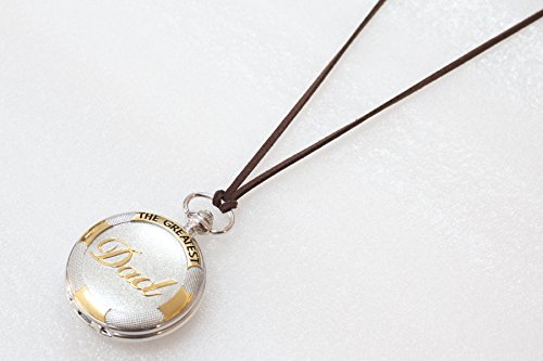 SEWOR Family Case Shell Dial Orologio da tasca al quarzo giapponese con doppia Catena (Metallo e Pelle) - Imagen 6