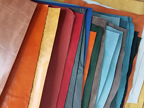 For Hand Sewn Diy Real Cow Leather Sheets - Leather Scrap Dander Precut Leather Pieces / 5 Pieces 12" X 12" / 10 Pieces 6"X12" #TOP4