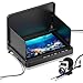 ZXBVSU Underwater Fishing Camera, 5 Inch IPS LCD Screen Fishing Camera w/Infrared Night Vision, 6000mAh Ice Fishing Camera, Portable Fish Finder w/100ft Cable for Ice Lake Boat Kayak Fishing