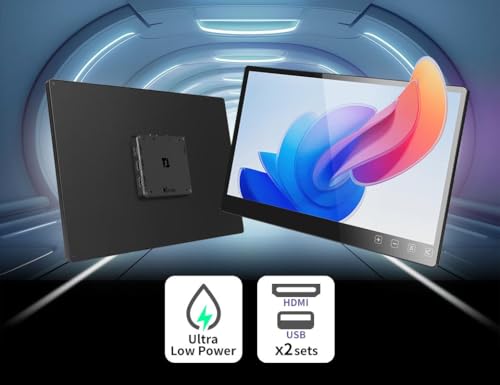 Image of Gechic T152C 15.6″ FHD Touchscreen Monitor - Capacitive Multi‑Touch, Anti‑Fingerprint 7H Glass, Dual HDMI & USB‑A, 360 Swivel Stand, VESA 75mm, Windows /Linux /Chrome Compatible