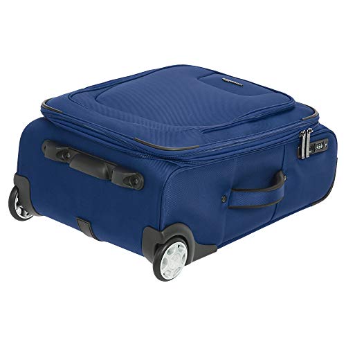 amazonbasics premium upright expandable softside suitcase with tsa lock