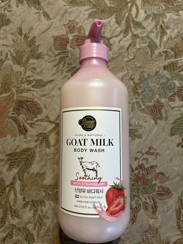 Goat Milk Body Wash Made with Strawberry 27.05 oz one pack