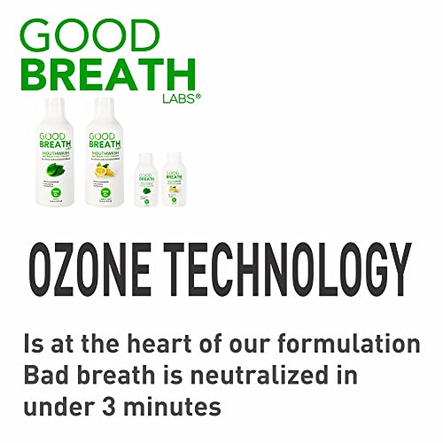 Goodbreath Labs Mouthwash | New Ozone Technology Specialized In Chronic Halitosis | Mouth Rinse Alcohol Free | Bad Breath Neutralizer | Mint Flavor Oral Rinse For Gum Disease ((2 Pack) 16 Oz) #TOP4