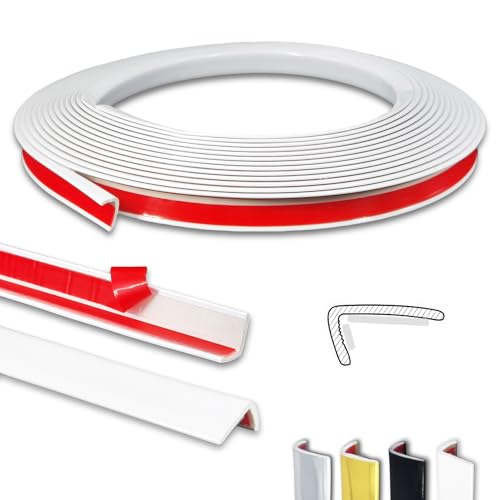 20ft Outside Vinyl Corner Trim Peel and Stick for Tile and Wall Edges, Decorative Kitchen Backsplash Trim Edge, Tile Edge Trim, Corner Trim (White) by KTINITK - Used condition - US$7.75