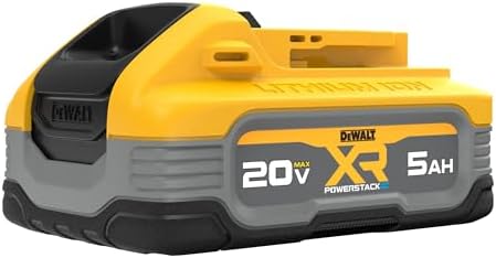 DEWALT Powerstack 20V MAX Battery, Rechargeable, 5Ah, Lithium Ion (DCBP520)