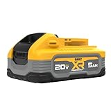 DEWALT 20V MAX Battery, POWERSTACK, More Power More Compact, Rechargeable 5Ah Lithium Ion Battery (DCBP520)