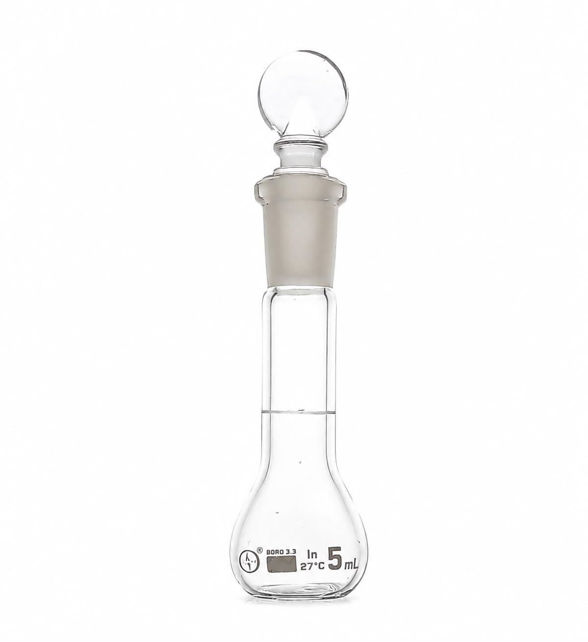 ISKO® Borosilicate Glass | Volumetric Flask with Stopper | 5ml | Clear Glass | 2 Pc-image-20