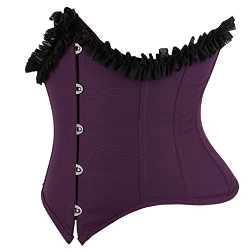Kranchungel Corsets for Women Plus Size Corset Overbust Waist Cincher Bustier Lace Up Corset Top2