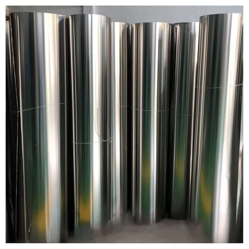 304 Edelstahl Rollenblatt Feinblech Blatt Folie,Für Handwerke Elektronische Geräte Silberton,Edelstahlblech Metallplatten Stahlblech Eisenblech,Dicke 0,1mm(Size:16.40ft(5m),Color:1.96ft（0.6m）)