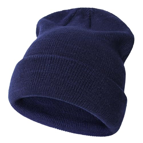 Generisch Gorro de invierno de punto suave para niños, unisex, gorro de punto cálido de 3 meses a 6 años, marine, 2-6 años