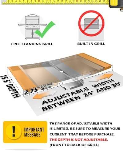 Grease Tray with Catch Pan - Dyna Glo Grill Replacement Parts - 4