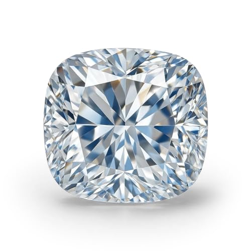 Moissanite taille coussin 1 carat avec clarté VVS1 et certificat GRA de 6.5 mm
