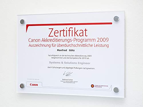 DIN A 4 Doppelglas Büro Schild/Türschild/Praxis Schild Schild Cover