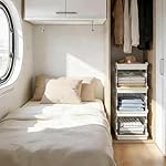 Lifewit Plastic Stackable Storage Baskets, 4 Tier Stacking Bins for Food and Clothes, Multifunctional Organizer for RV, Kitchen, Playroom, Pantry and Bathroom, 13.8"D x 11.8"W x 28.3"H, 1 Pack, White - Image 2