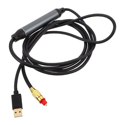 Cable adaptador de audio digital USB a fibra óptica CALLARON negro con señal estable